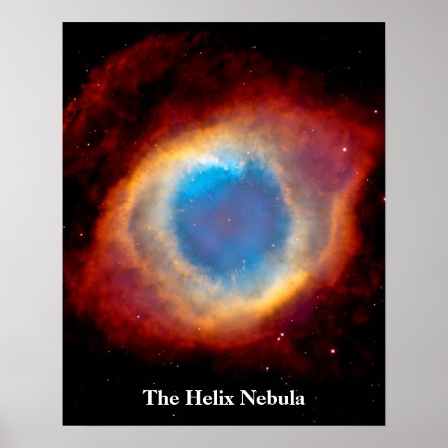 Helix Planetary Nebula NGC 7293 - Eye of God Poster (Front)