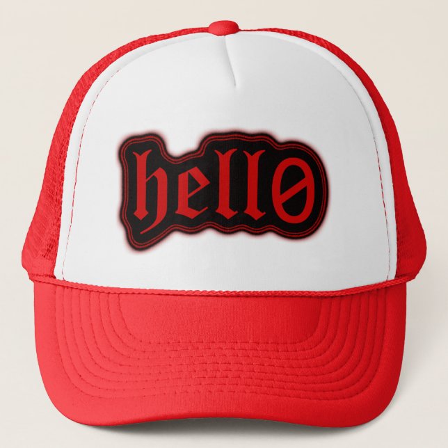 hell0 trucker hat (Front)