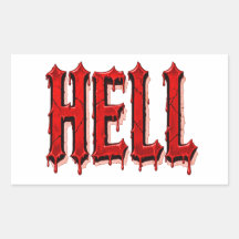 Hell – Blood Red Dripping Gothic Horror Lettering