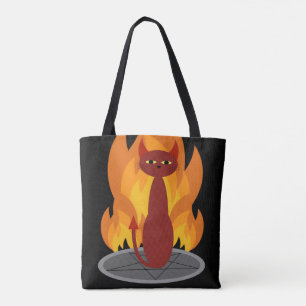 Hell Cat Tote Bag