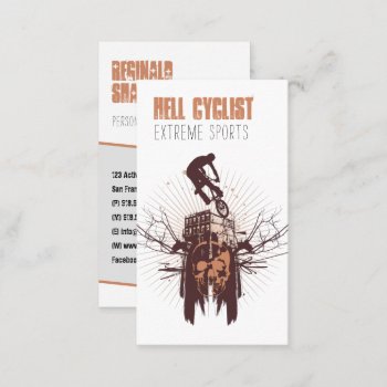 Hell Cyclist Extreme Sports | Professional Business Card by bestcards4u at Zazzle