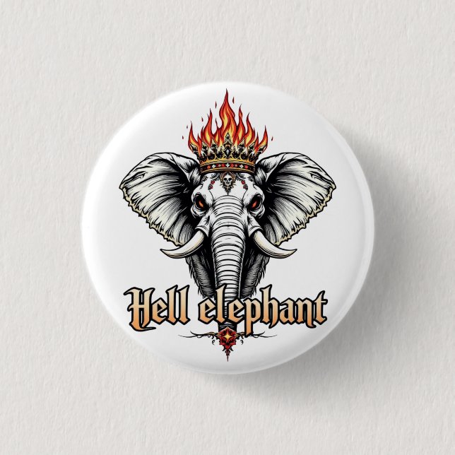 Hell Elephant Button (Front)