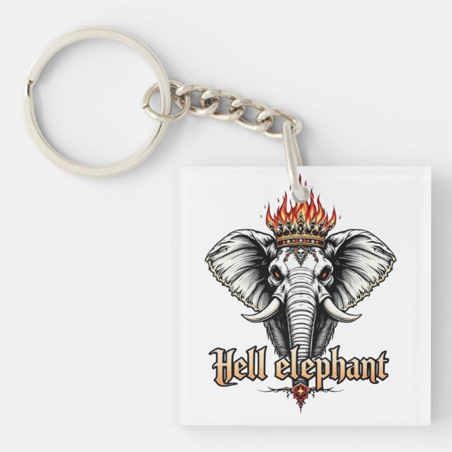 Hell Elephant Keychain (Front)