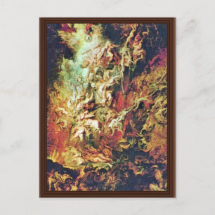 Hell Fall Of The Damned By Rubens Peter Paul Postcard