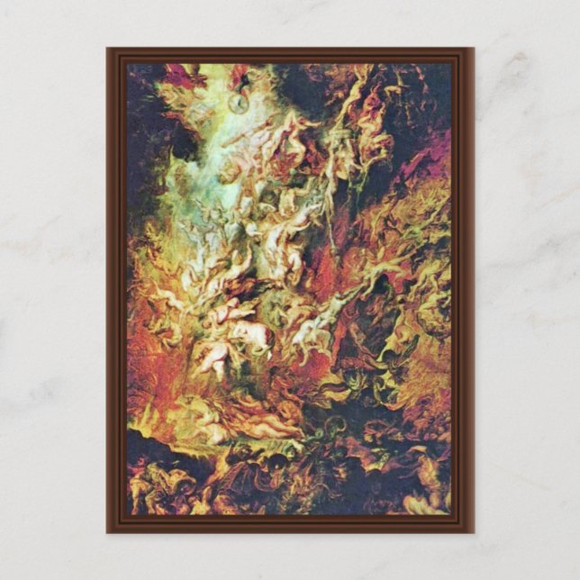 Hell Fall Of The Damned By Rubens Peter Paul Postcard (Front)