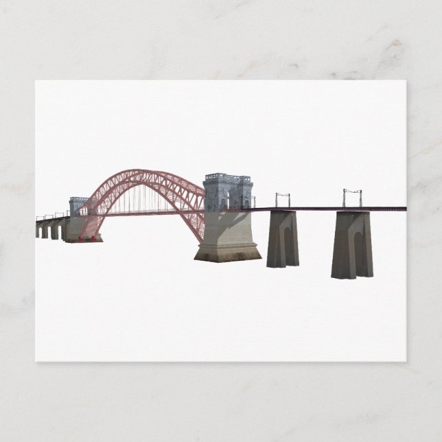 Hell Gate Bridge: 3D Model: Postcard (Front)