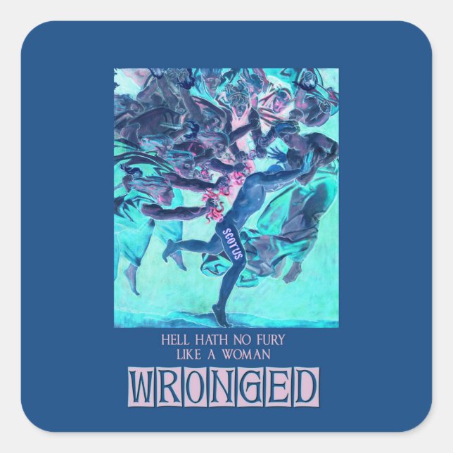 Hell Hath No Fury (blue) Sticker (Front)