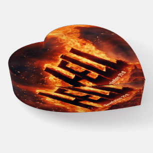 Hell- Heart Shape Paperweight
