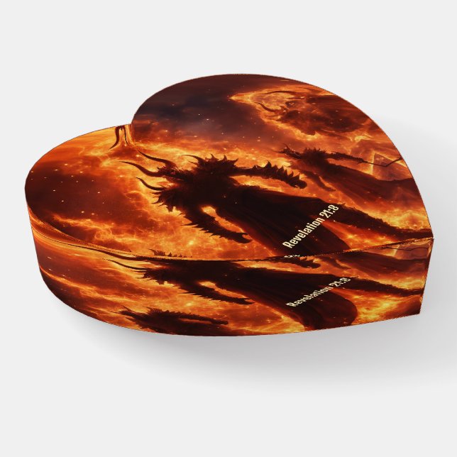 Hell- Heart Shape Paperweight (Angled)
