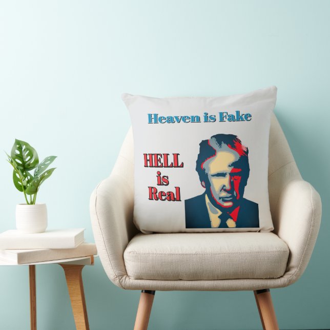Hell Is Real Throw Pillow (Chair)
