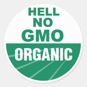 Hell No GMO Orgainc Classic Round Sticker