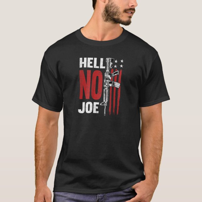 Hell No Joe Tee Gun ( On Back) Raglan (Front)