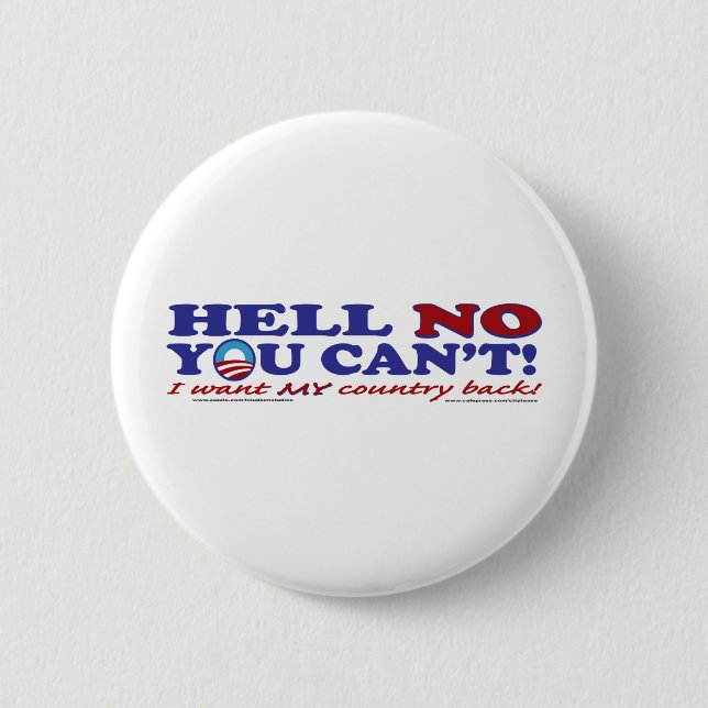 Hell-No-with-Obama-Logo Button (Front)