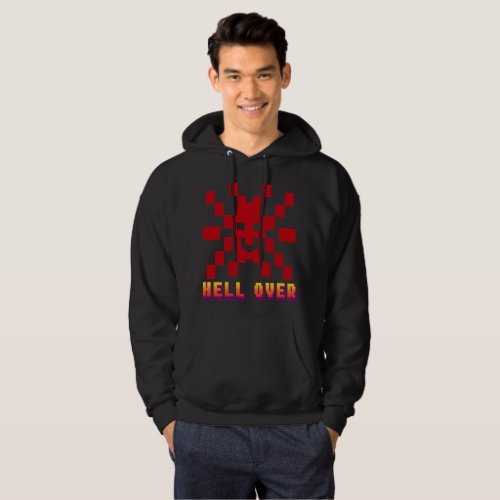 Hell Over Retro Game Pun Hoodie