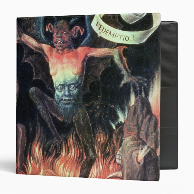 Hell, right hand panel from Triptych of Earthly 3 Ring Binder (Front/Inside)