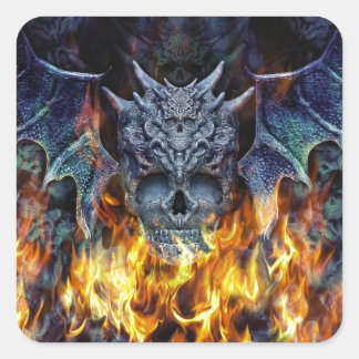Hell wings II. Square Sticker