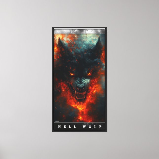 hell wolf  canvas print (Front)