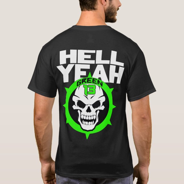 Hell Yeah Logo 2 Sided (Black) T-Shirt (Back)