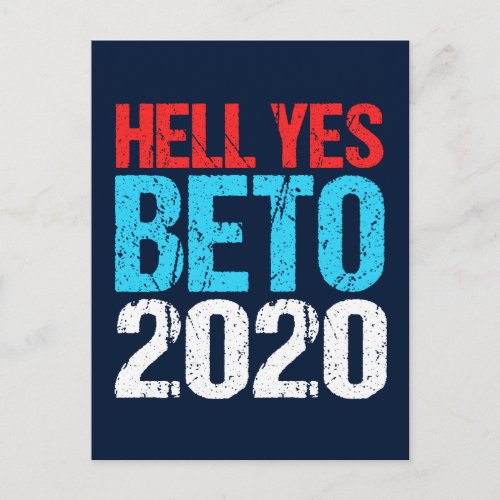 Hell Yes Beto 2020 Postcard