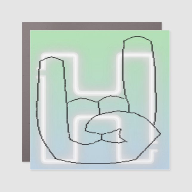 Hella Button Car Magnet (Front)