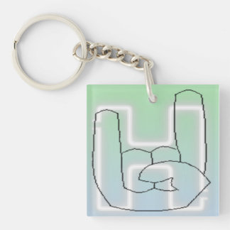 Hella Button Keychain