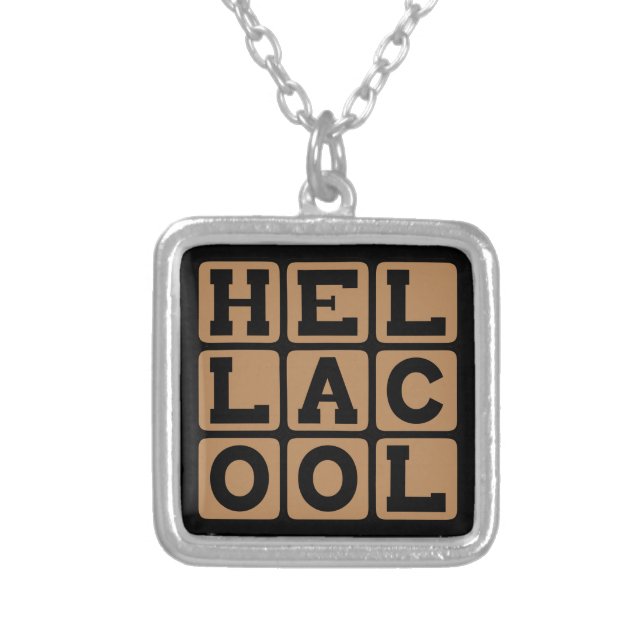 Hella Cool, Extremely Awesome Silver Plated Necklace (Front)