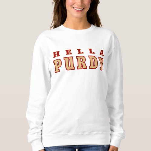 Hella Purdy White Crewneck Sweatshirt