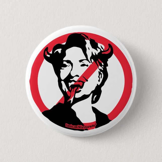 Hellary Clinton Pinback Button (Front)