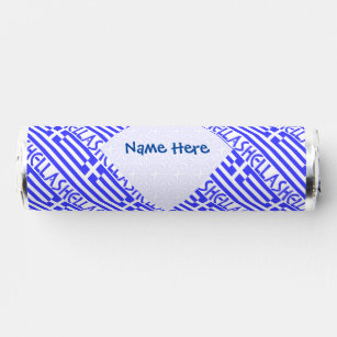 Hellas and Greek Flag Tiled Blue Personalization  Breath Savers® Mints
