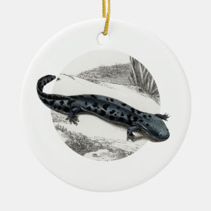 Hellbender Salamander Ceramic Ornament