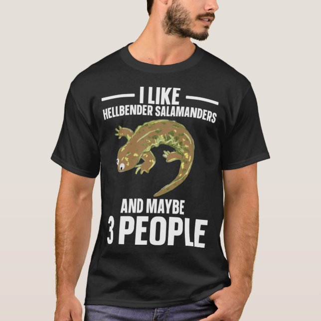 Hellbender Salamander Funny Amphibian Biologist Pu T-Shirt (Front)