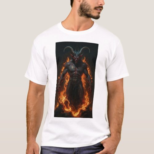 Hellborn Demon Oil Painting T_Shirt Collection