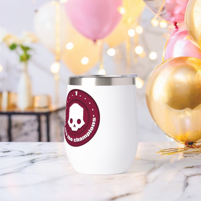 Helldivers skeleton  thermal wine tumbler (Bachelor Party)