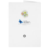 Hellebore floral white pink green note card (Back)