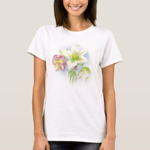 Hellebore flowers art t-shirt