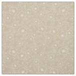 Hellebore Handdrawn Beige Neutral Pattern Fabric
