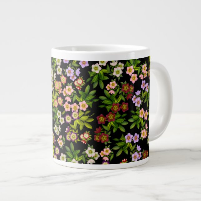 Hellebore Lenten Rose Flowers Jumbo Mug (Front Right)