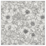 Hellebores in black and white fabric