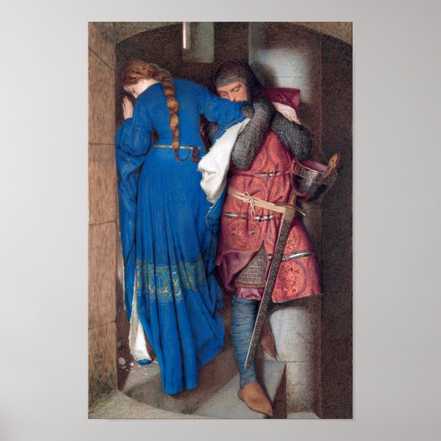Hellelil and Hildebrand by Frederic Burton Poster (Front)