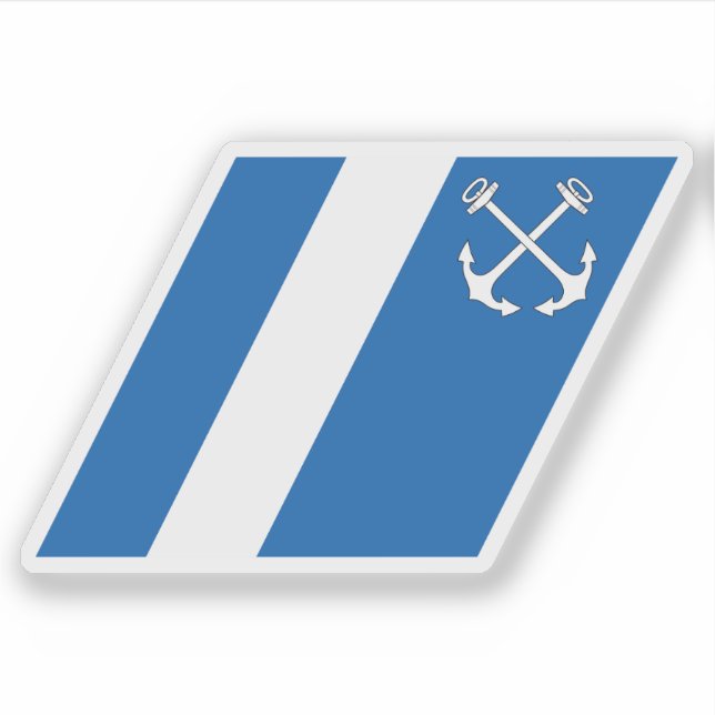 Hellenic Coast Guard racing stripe, Greece Sticker (Front)