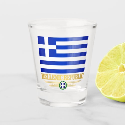 Hellenic Republic Greece Shot Glass