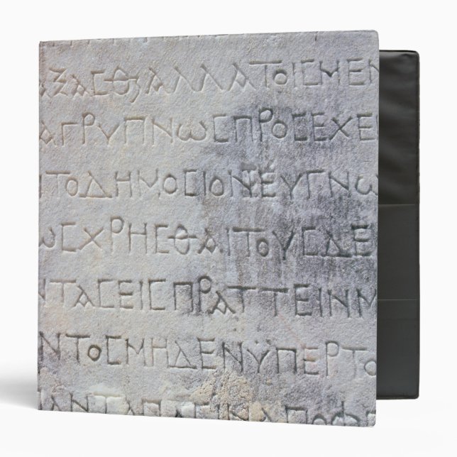 Hellenistic epigraph stone , found in Ephesus Binder (Front/Inside)