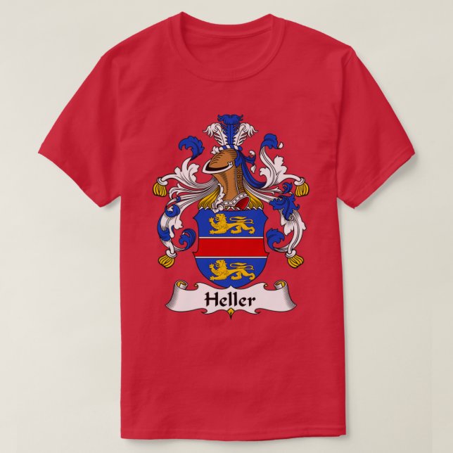 Heller Coat of Arms Family Crest ShirtTShirt  T-Shirt (Design Front)