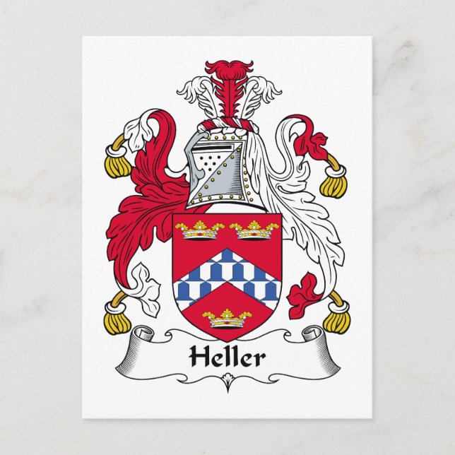 Heller Family Crest Postcard (Front)