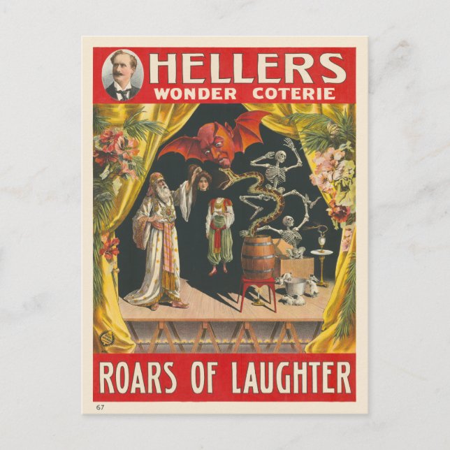 Hellers Wonder Coterie Vintage Poster Postcard (Front)