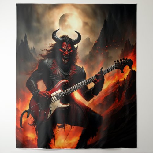 Hellfire Band Bass Tapestry