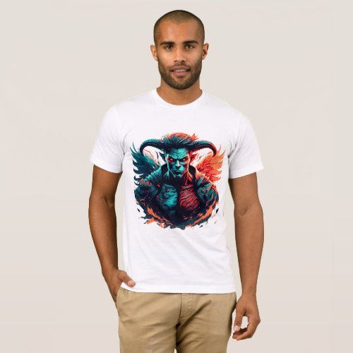 Hellfire Reborn Male Devil Design T_Shirt