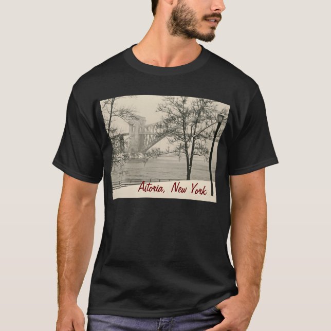 "Hellgate Bridge" Astoria, NY Men's Tee (Front)