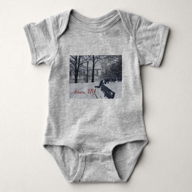 Hellgate Bridge in Winter,Astoria,NY Baby Bodysuit (Front)