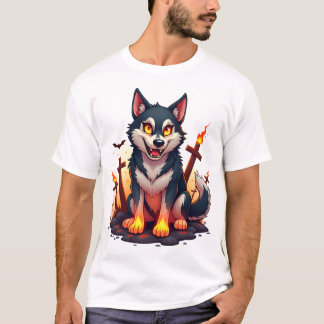 Hellhound Husky Dog T-Shirt